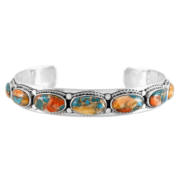 Spiny Turquoise Bracelet Sterling Silver B5627-C89