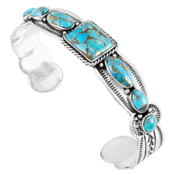 Matrix Turquoise Bracelet Sterling Silver B5628-C84