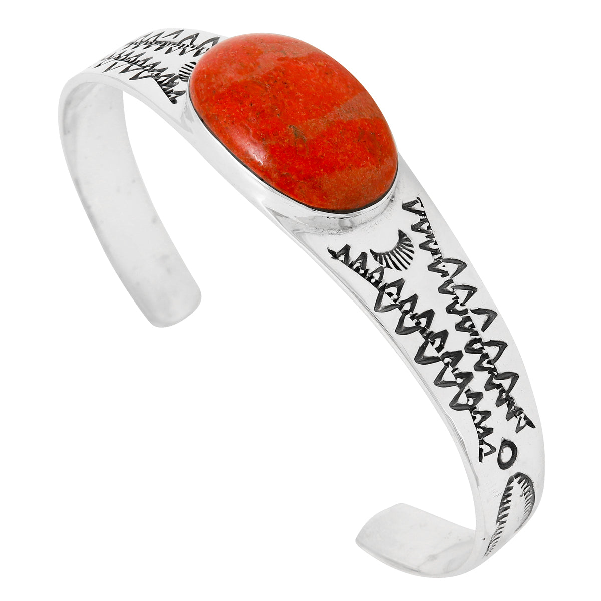 Coral Bracelet Sterling Silver B5630-C74