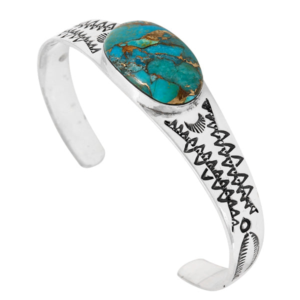 Matrix Turquoise Bracelet Sterling Silver B5630-C84