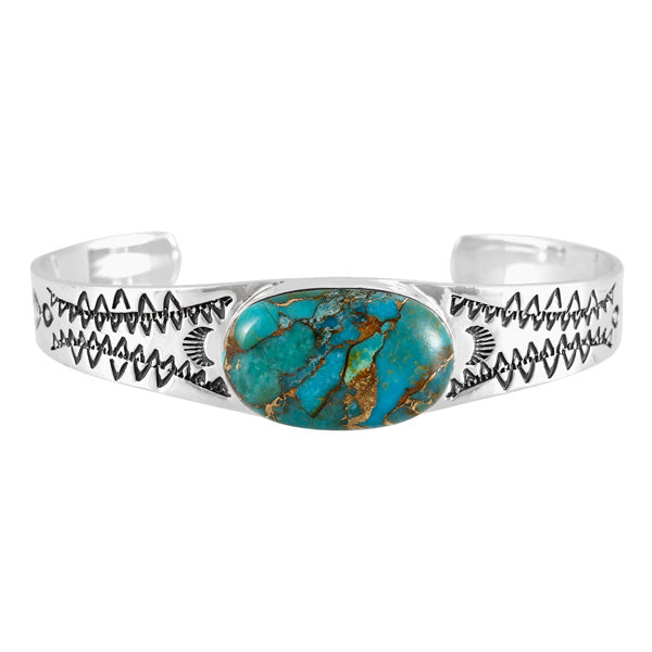 Matrix Turquoise Bracelet Sterling Silver B5630-C84