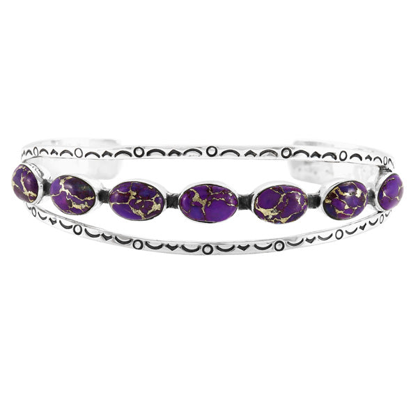 Purple Turquoise Bracelet Sterling Silver B5632-C77