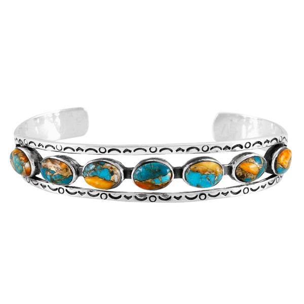 Spiny Turquoise Bracelet Sterling Silver B5632-C89