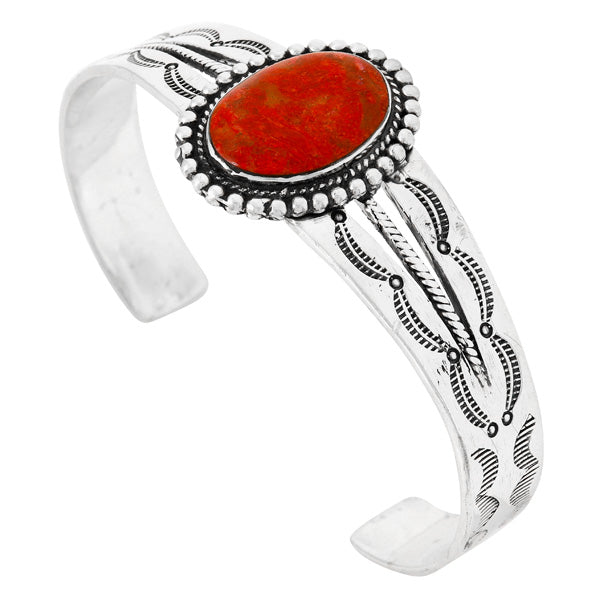 Coral Bracelet Sterling Silver B5633-C74