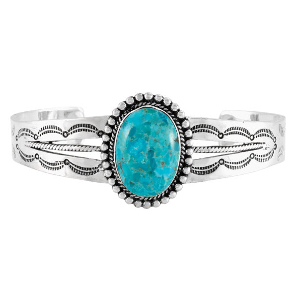 Turquoise Bracelet Sterling Silver B5633-C75