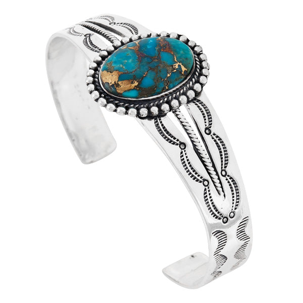 Matrix Turquoise Bracelet Sterling Silver B5633-C84