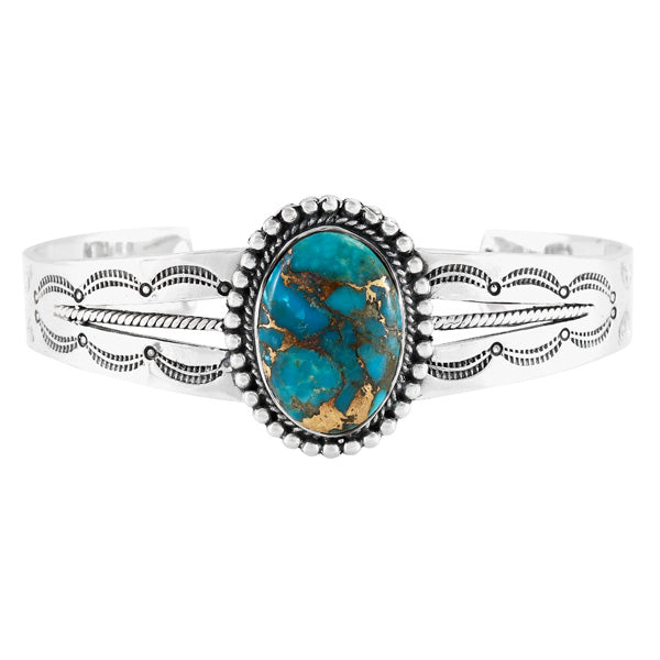 Matrix Turquoise Bracelet Sterling Silver B5633-C84