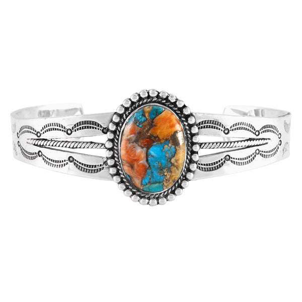 Spiny Turquoise Bracelet Sterling Silver B5633-C89