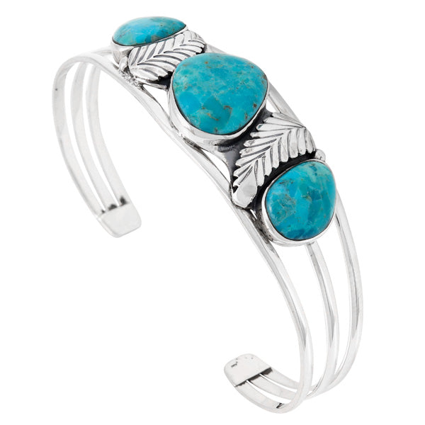 Turquoise Bracelet Sterling Silver B5634-C75