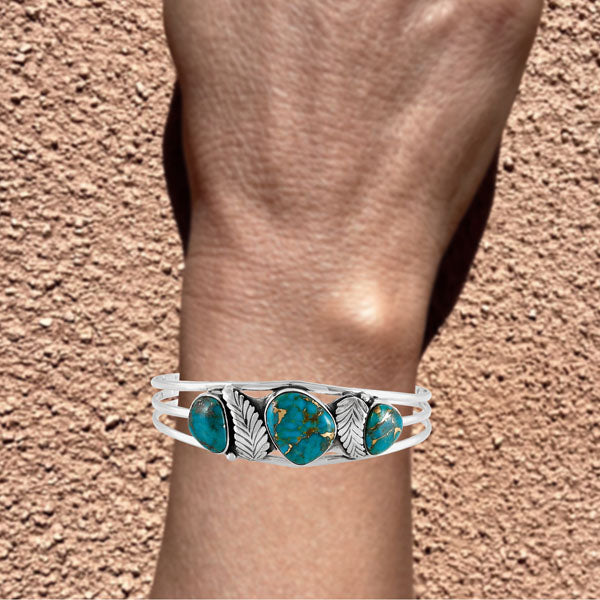Matrix Turquoise Bracelet Sterling Silver B5634-C84