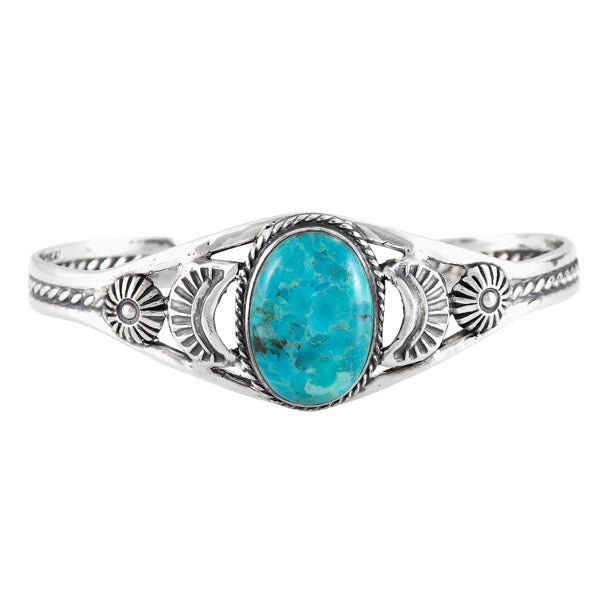 Turquoise Bracelet Sterling Silver B5635-C75