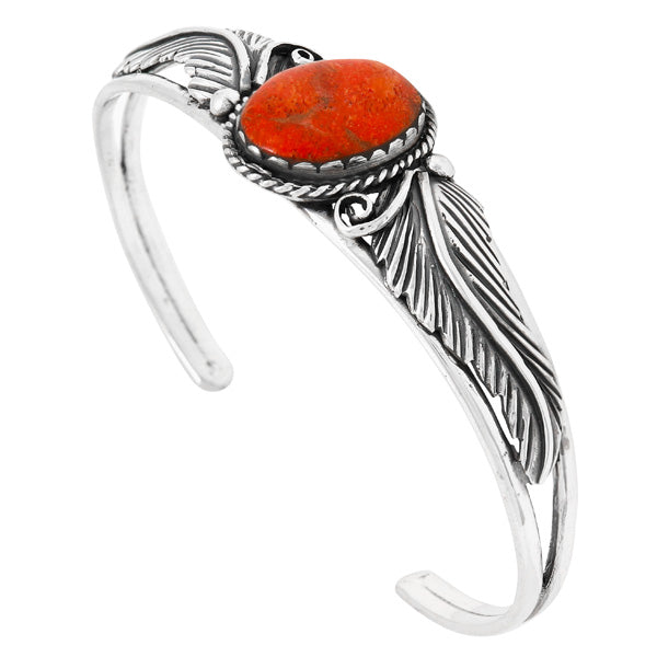 Coral Bracelet Sterling Silver B5636-C74