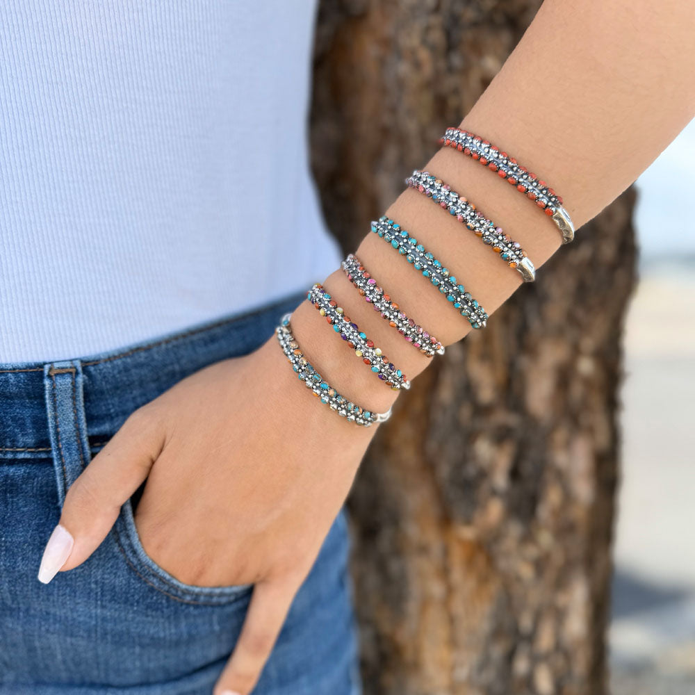 Spiny Turquoise Bracelet Sterling Silver B5637-C89