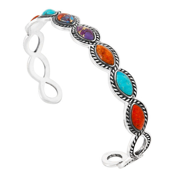 Multicolor Bracelet Sterling Silver B5638-C71