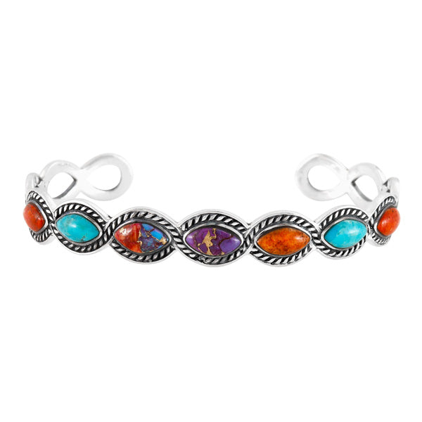 Multicolor Bracelet Sterling Silver B5638-C71