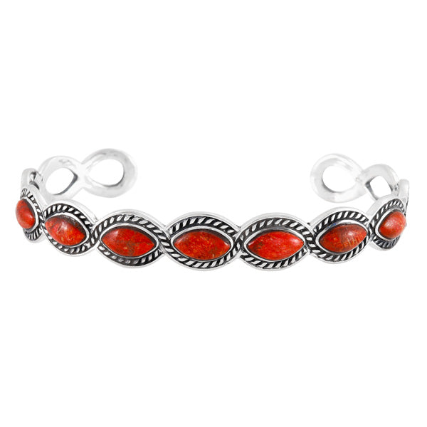 Coral Bracelet Sterling Silver B5638-C74