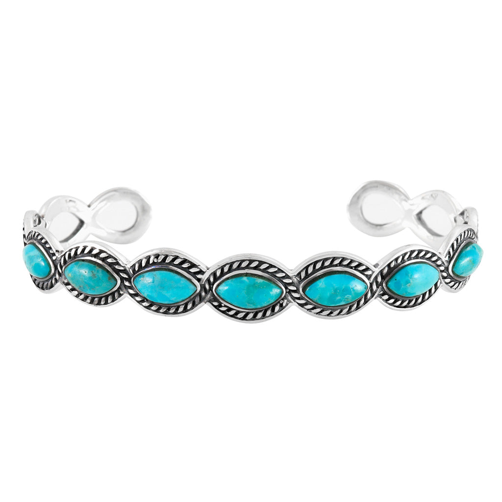 Turquoise Bracelet Sterling Silver B5638-C75
