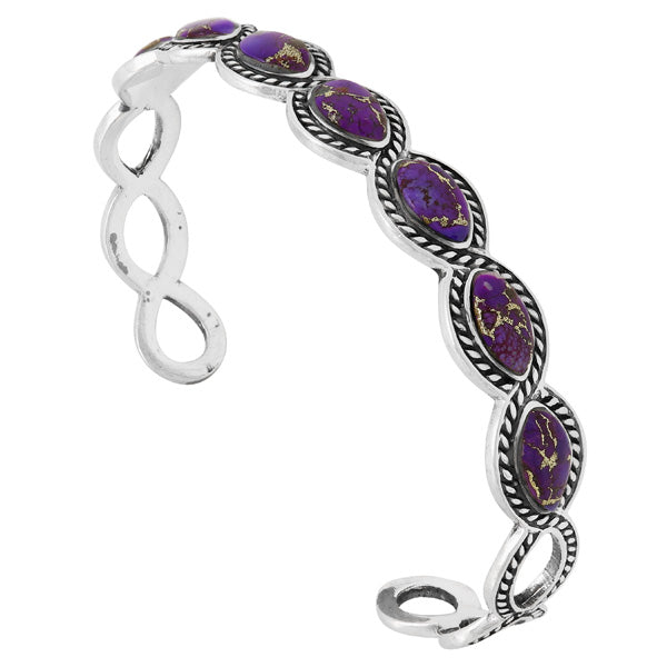 Purple Turquoise Bracelet Sterling Silver B5638-C77