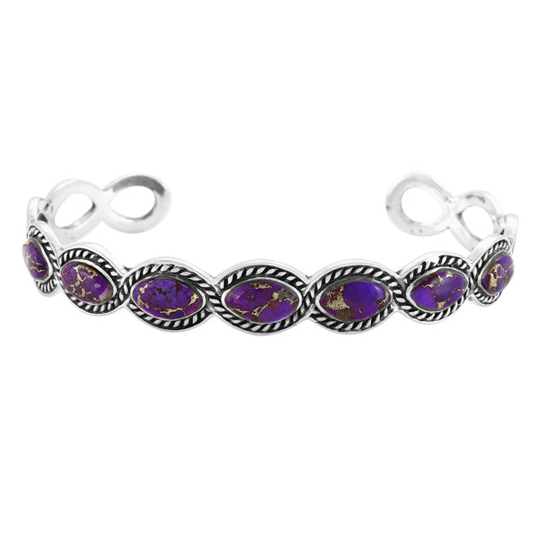 Purple Turquoise Bracelet Sterling Silver B5638-C77