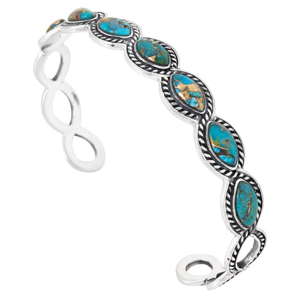 Matrix Turquoise Bracelet Sterling Silver B5638-C84