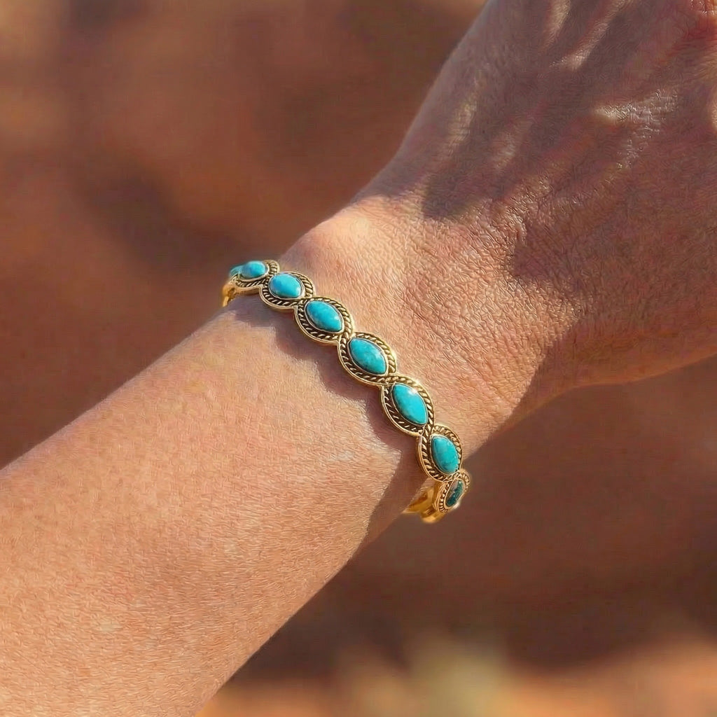 Turquoise Bracelet GoldCopper™ B5638-GB-C75