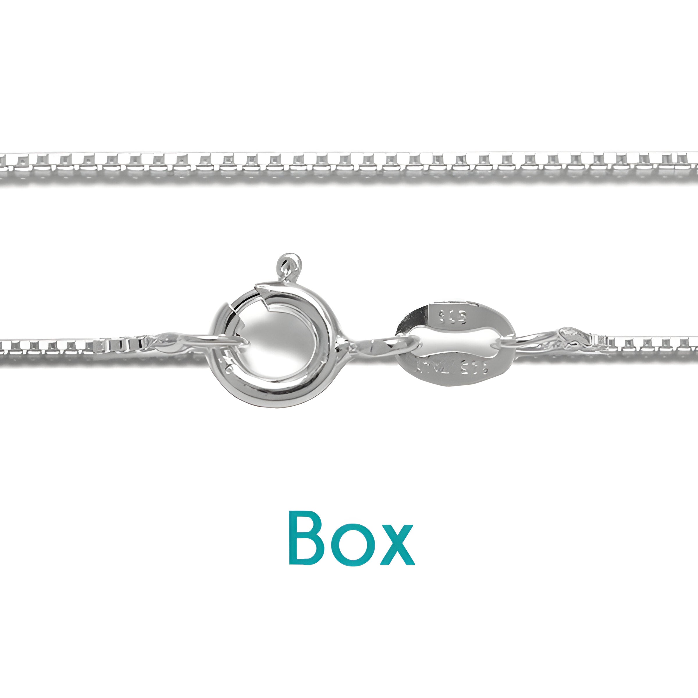 Sterling Silver Chain Box, Snake, & Rope. Lengths 16"-30" (chains fit our pendants)
