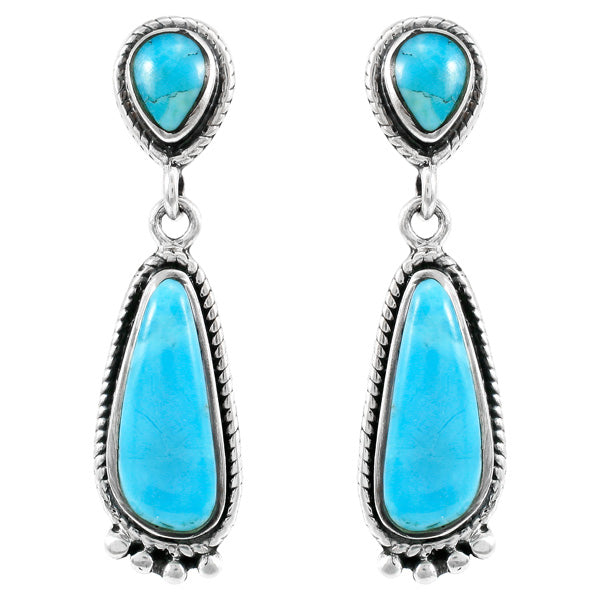 Turquoise Earrings Sterling Silver E1012-C75