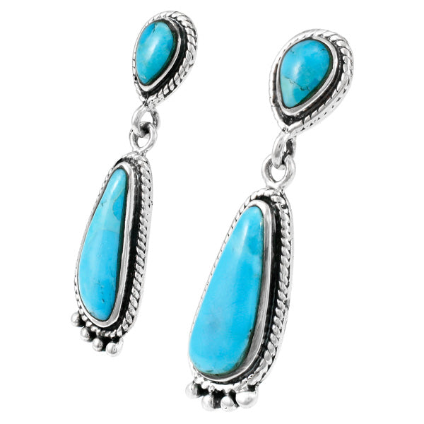 Turquoise Earrings Sterling Silver E1012-C75