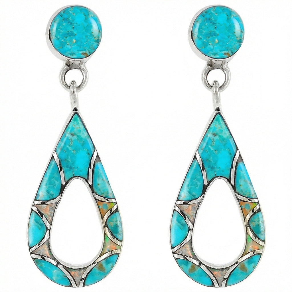Sterling Silver Earrings Turquoise E1014-C21