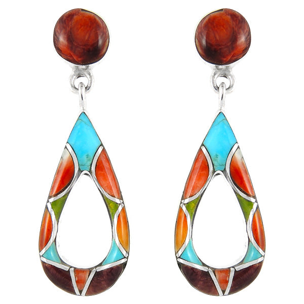 Sterling Silver Earrings Multicolor E1014-C01