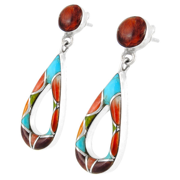 Sterling Silver Earrings Multicolor E1014-C01