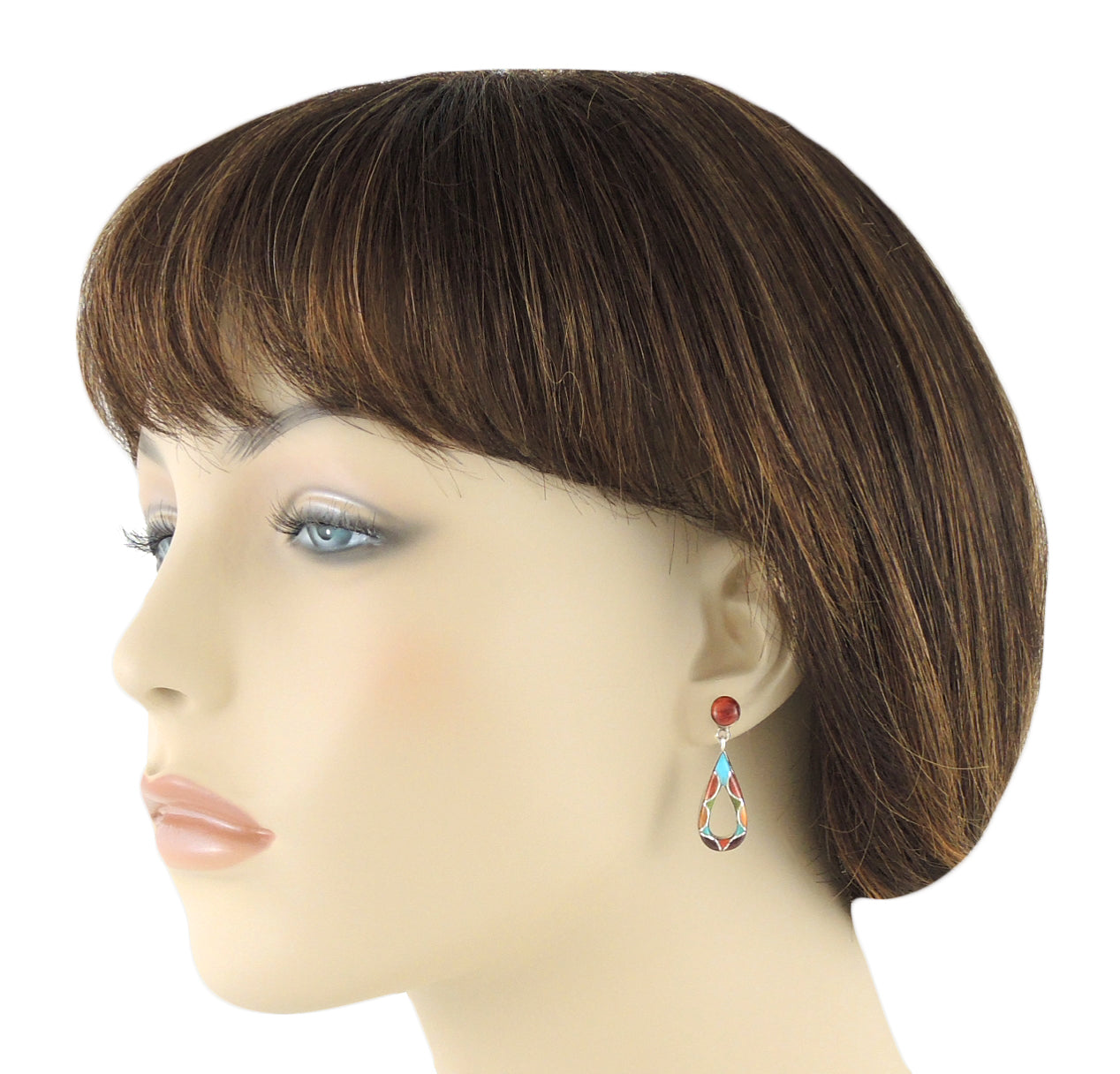 Sterling Silver Earrings Multicolor E1014-C01
