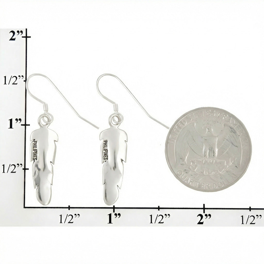 Feather Turquoise Earrings SilverBronzé E1016-SM-SB-C55