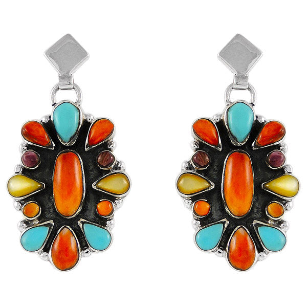 Multicolor Earrings Sterling Silver E1032-C71