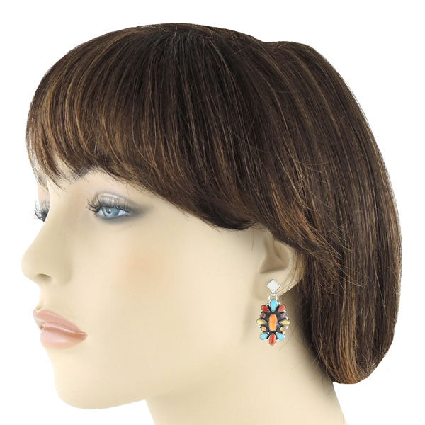 Multicolor Earrings Sterling Silver E1032-C71