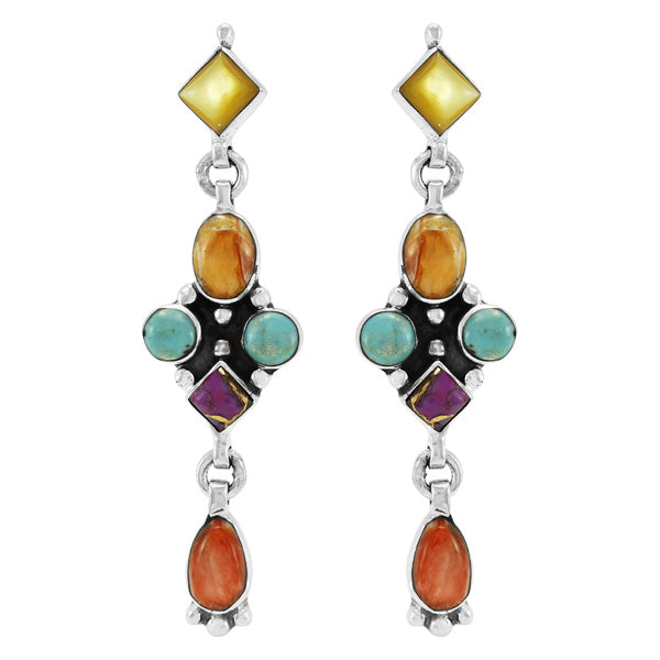 Multicolor Earrings Sterling Silver E1033-C71