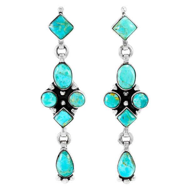 Turquoise Earrings Sterling E1033-C75