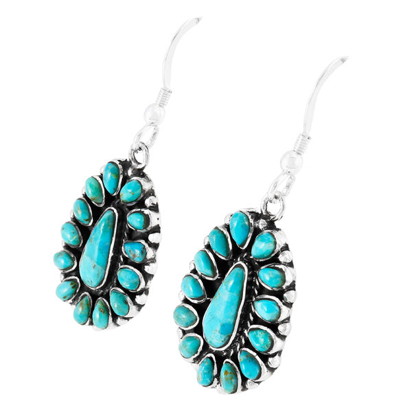 Sterling Silver Earrings Turquoise E1034-C75