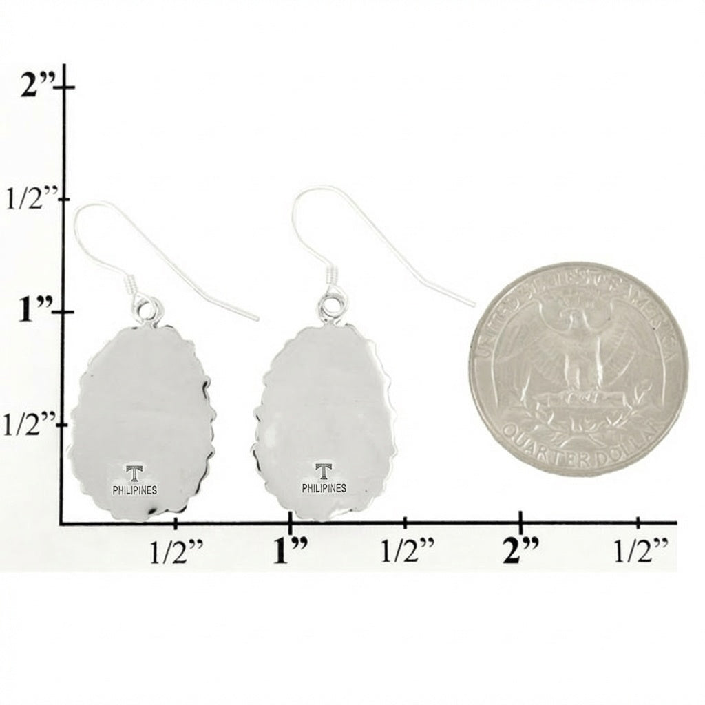 Turquoise Earrings SilverBronzé E1034-SB-C75