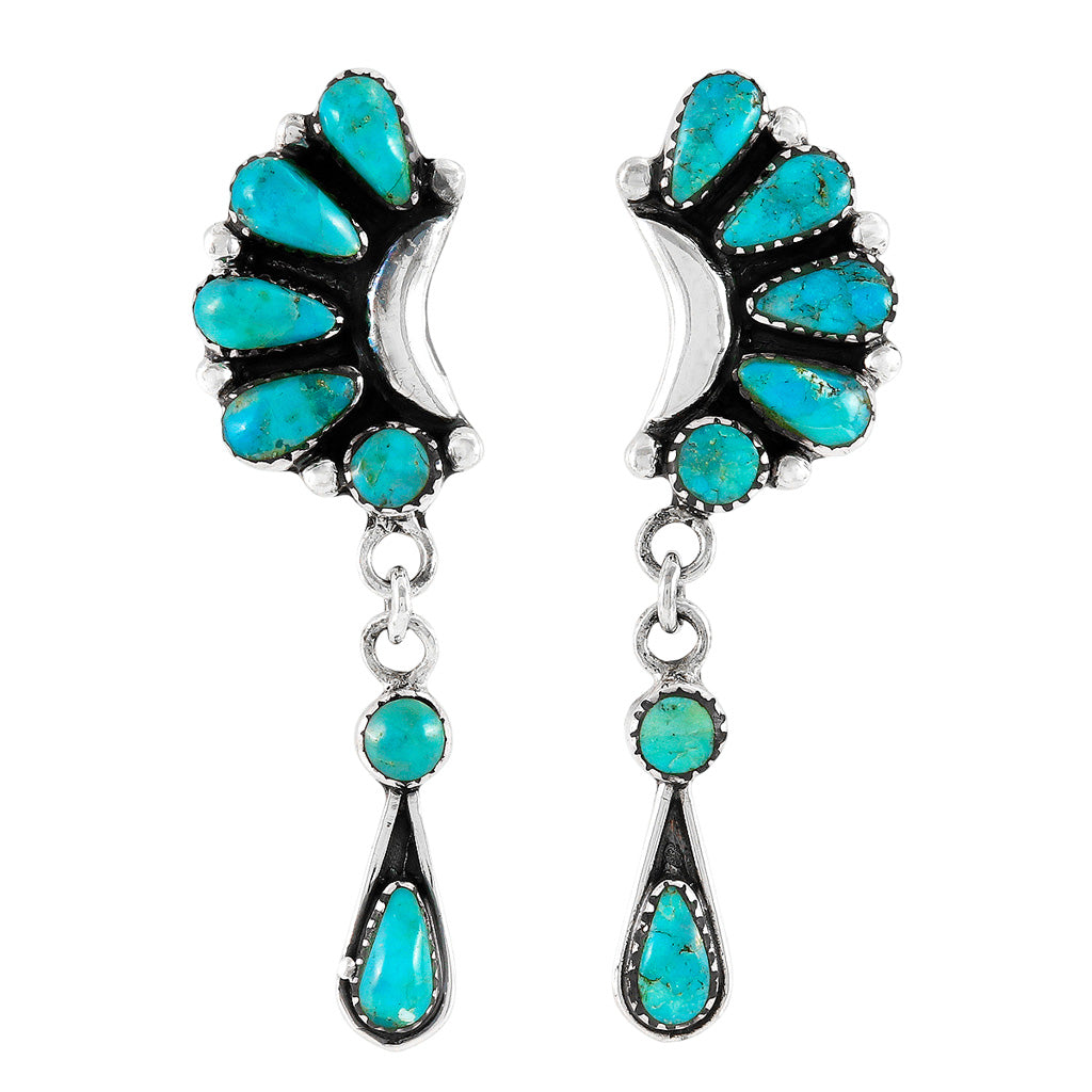 Sterling Silver Earrings Turquoise E1037-C75
