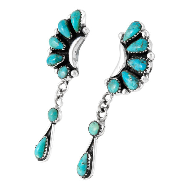 Sterling Silver Earrings Turquoise E1037-C75