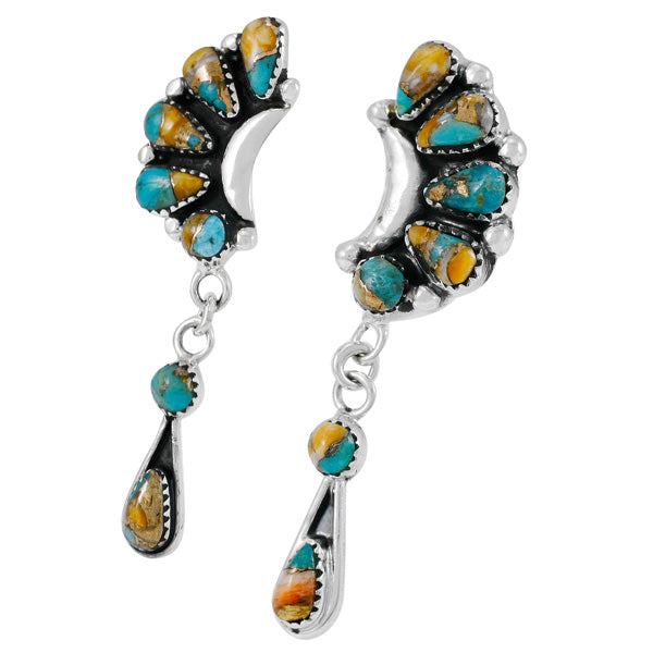 Spiny Turquoise Earrings Sterling Silver E1037-C89