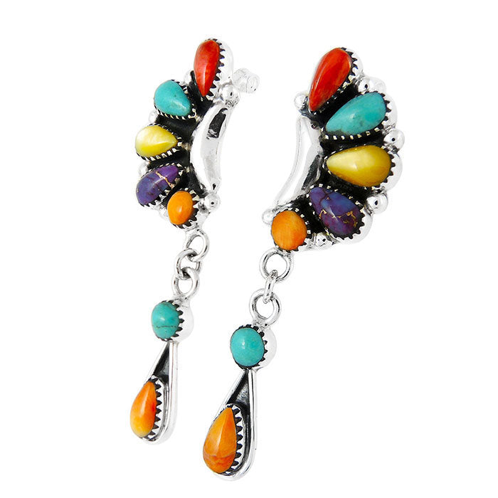 Sterling Silver Earrings Multicolor E1037-C71