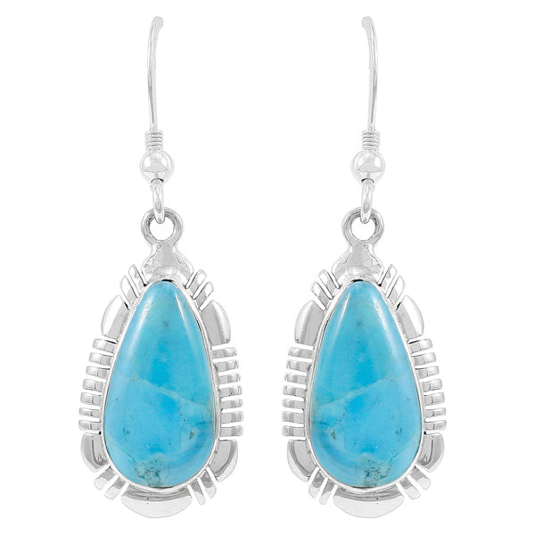 Sterling Silver Earrings Turquoise E1044-C75