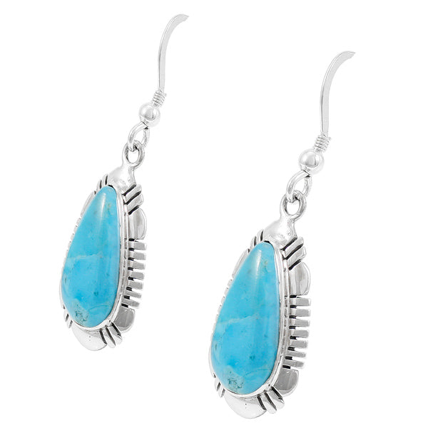 Sterling Silver Earrings Turquoise E1044-C75