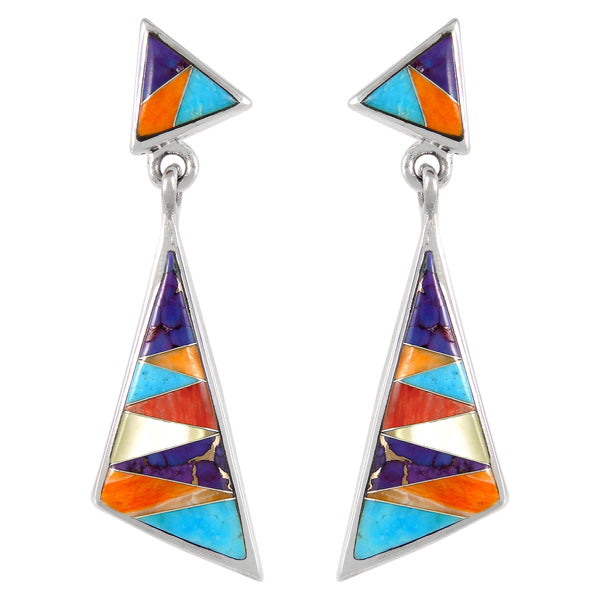 Sterling Silver Earrings Multicolor E1050-C01
