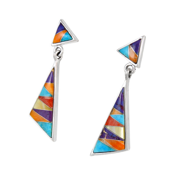 Sterling Silver Earrings Multicolor E1050-C01