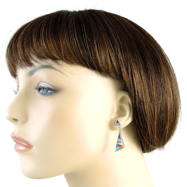 Sterling Silver Earrings Multicolor E1050-C01
