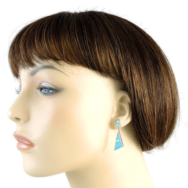 Sterling Silver Earrings Turquoise E1050-C05