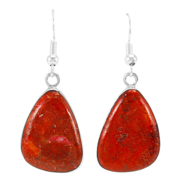 Coral Earrings Sterling Silver E1058-C74